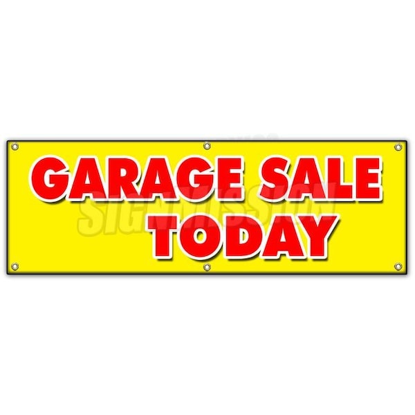 Signmission GARAGE SALE TODAY BANNER SIGN household tools furniture antique clothes B-72 Garage Sale Today - main